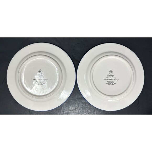 Vtg 4 SANDI GORE EVANS S'MORES THE MERRIER Jolly Follies Salad Plates Snowman - Picture 6 of 13